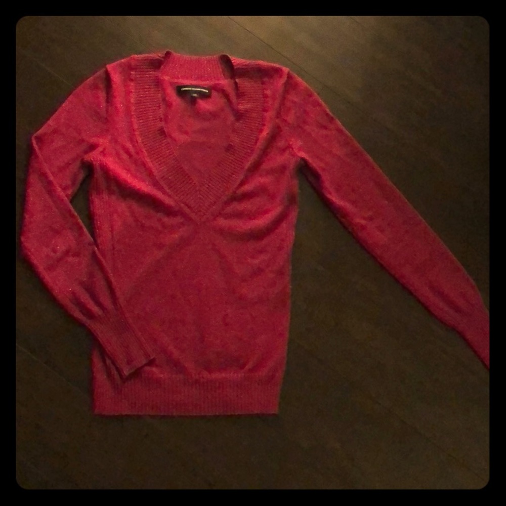 Red / glitter / fucsia sweater